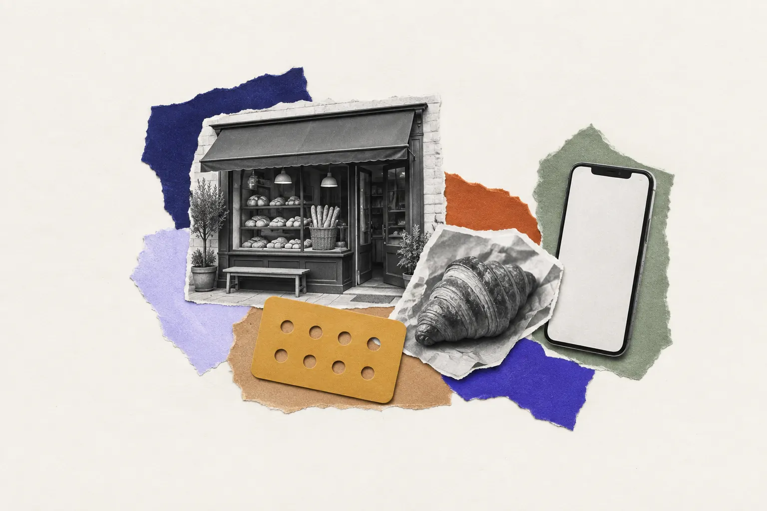 Editorial collage illustrating Bizzlite